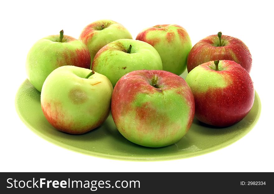 Beautiful apples isolated on white background