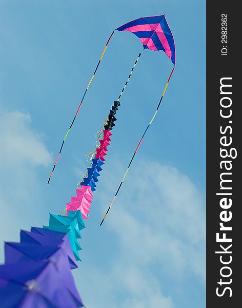 Fly a kite at blue sky in Germany. Fly a kite at blue sky in Germany