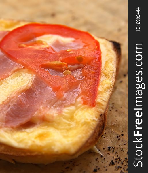 Hot grilled toast - macro photo