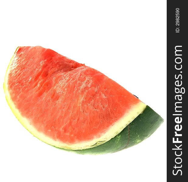 Colorful red water melon isolated on white background