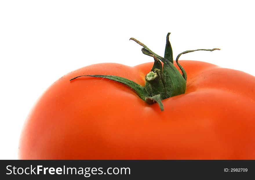 Red Tomato On White