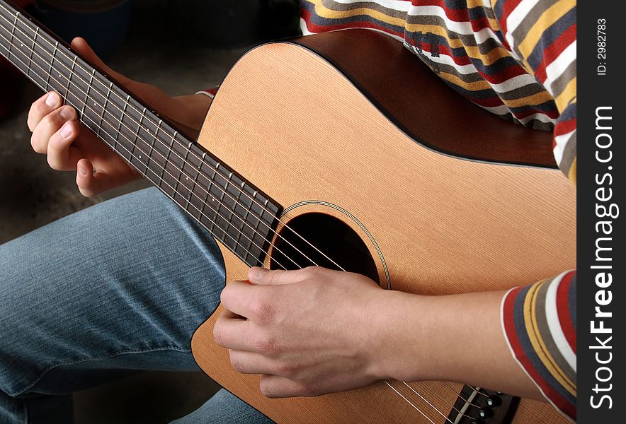 Playing guitar See other photos of guitar in my portfolio