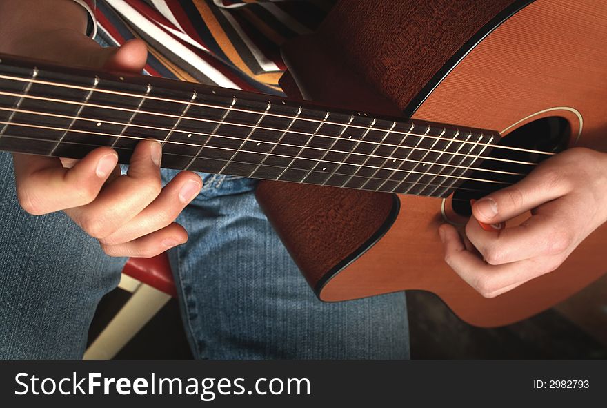 Playing guitar See other photos of guitar in my portfolio