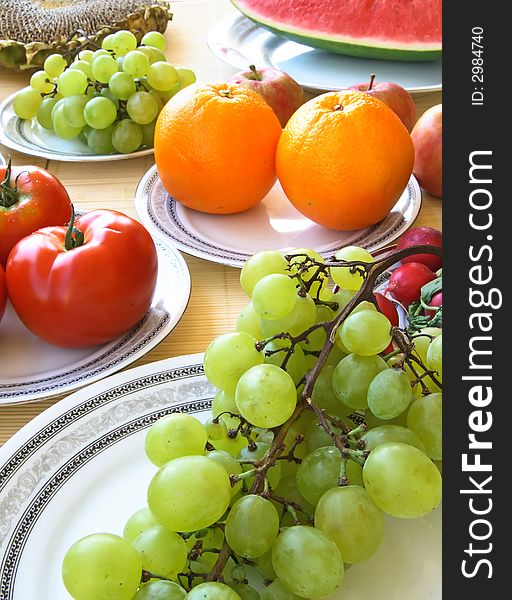 Colorful Vegetables and Fruit