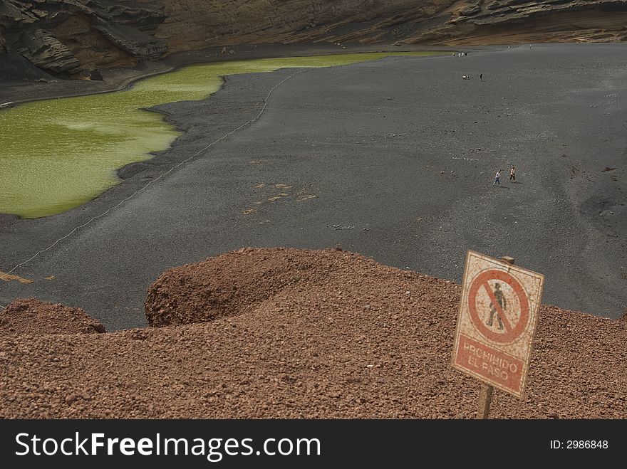 Black beach at Lanzarote Island