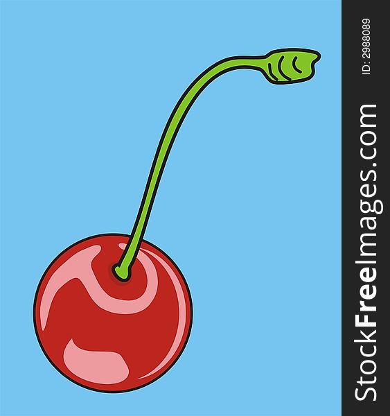 Illustration of the fresh cherry