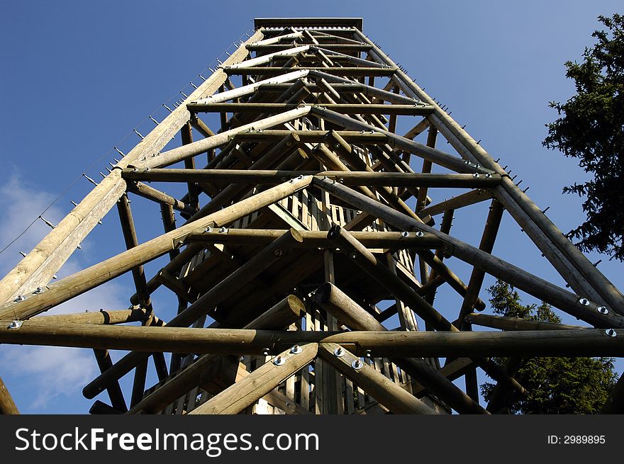 Wood observatory. View from down side.