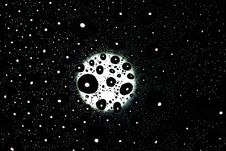 Water Drop With Moon Light Background Stock Images