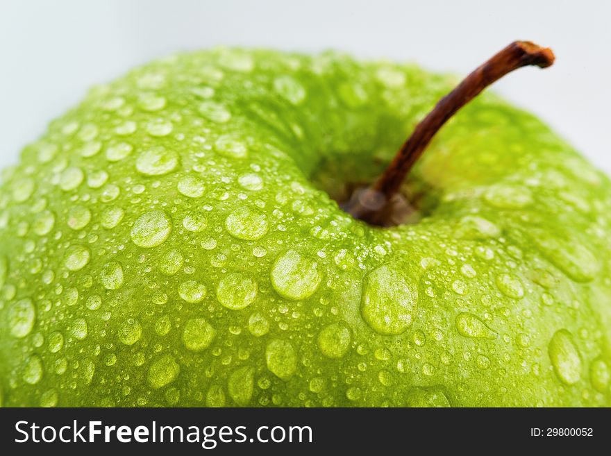 The Green apple and drops