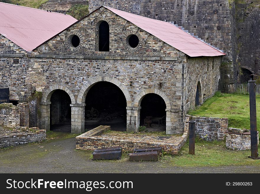 Disused building in iron works ruins in South Wales. Disused building in iron works ruins in South Wales