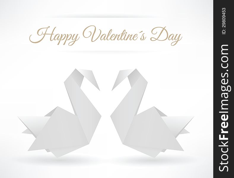 Swans Origami (Happy Valentine´s Day)