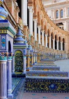Glance Balcony Square Of Spain Stock Photography Glance Balcony Square Of Spain Stock Photography