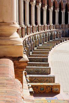 Glance Balcony Square Of Spain Royalty Free Stock Images Glance Balcony Square Of Spain Royalty Free Stock Images