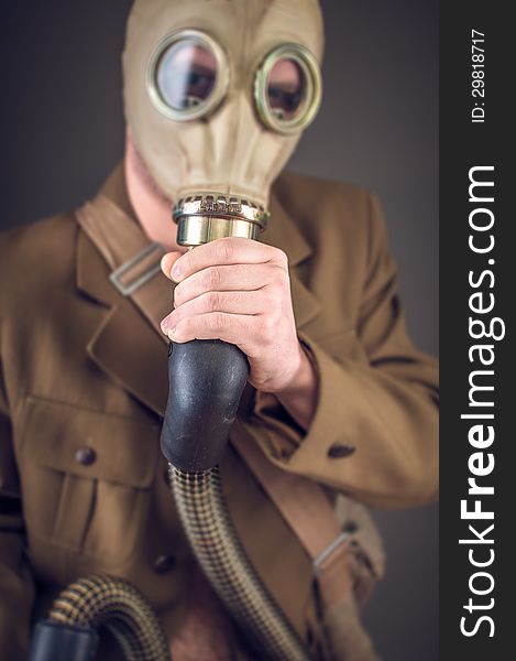 Officer in Gas Mask - Elphant mask