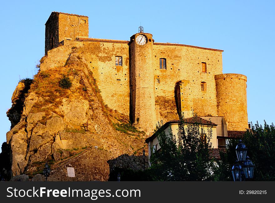 Medieval castle in Oriolo, Italy