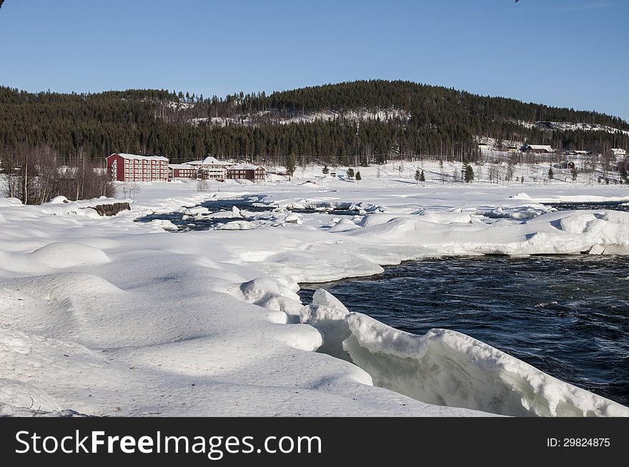 Hotel Storforsen in the north of Sweden