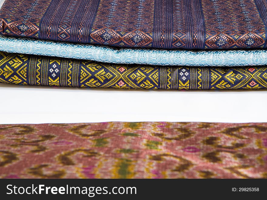 Thai silk background,Pattern of thai hand made