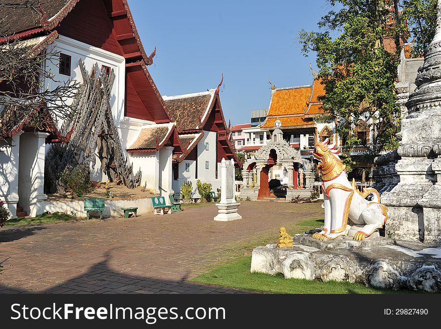Thailand Chiang Mai city temple. Thailand Chiang Mai city temple
