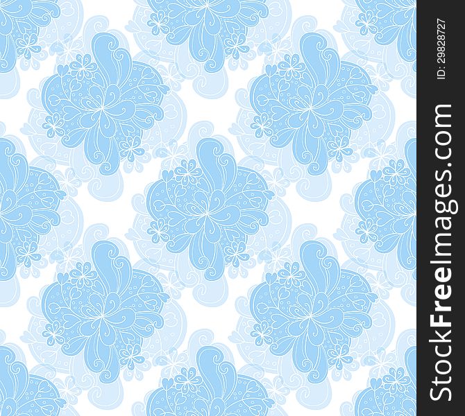 Vector seamless abstract background with flowers and hearts. Vector seamless abstract background with flowers and hearts