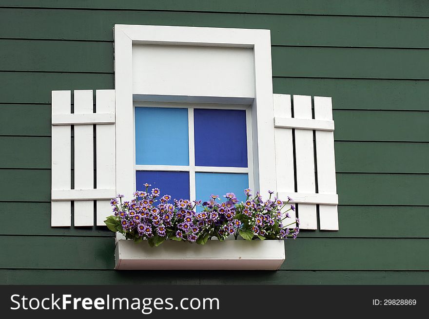 Window And Flowers
