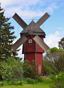 Windmill In Countryside Stock Photography Windmill In Countryside Stock Photography