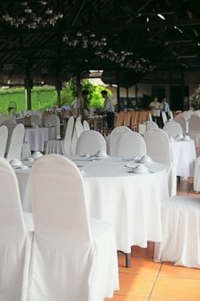 Table Set For Party At Outdoors Stock Image