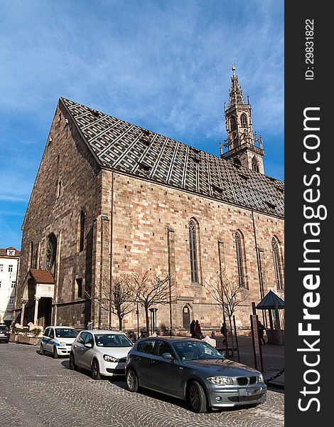 The gothic Cathedral of Bolzano