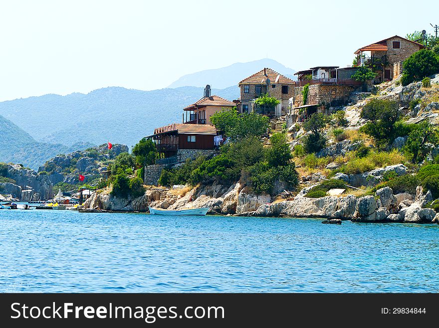 Turkish Village On A Seaside