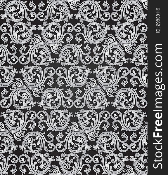 Seamless vector floral background with gothic motive. Seamless vector floral background with gothic motive