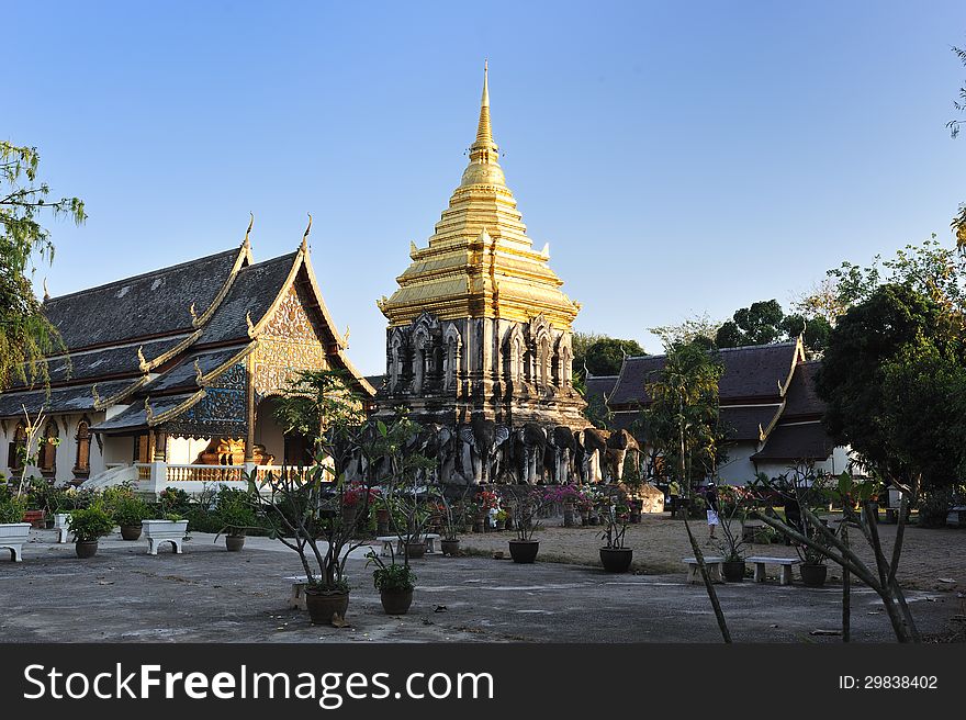 Thailand Chiang Mai city temple. Thailand Chiang Mai city temple