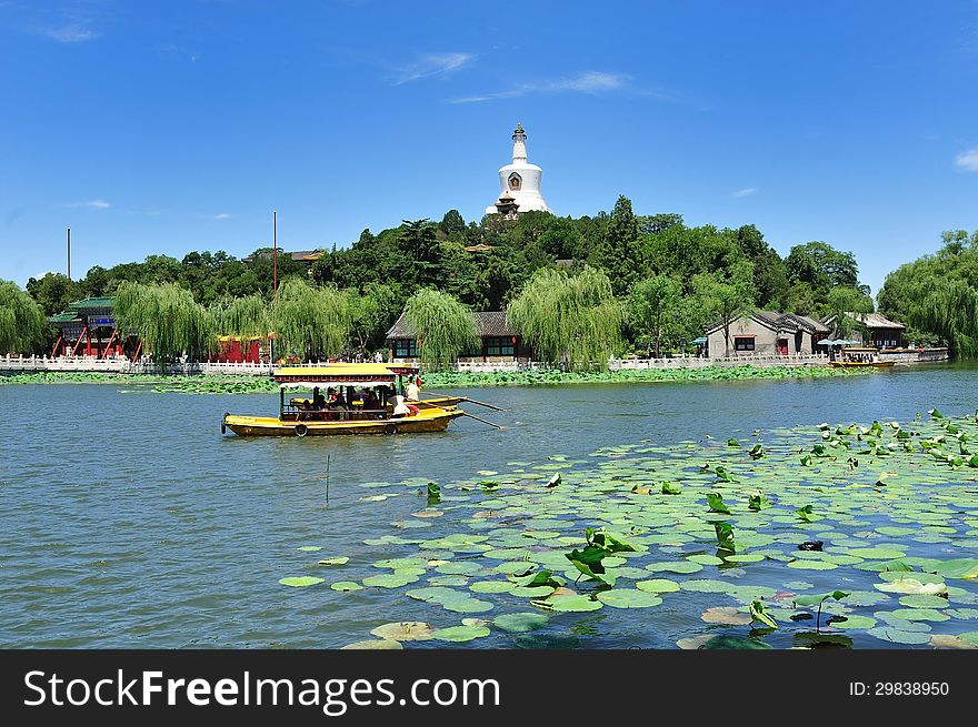 Beautiful beihai park in beijing china summer. Beautiful beihai park in beijing china summer