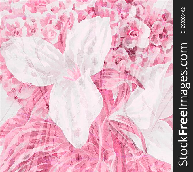 Pink-toned square floral art, digitally created, with a lovely textured background. Perfect for adding a touch of creativity to your projects