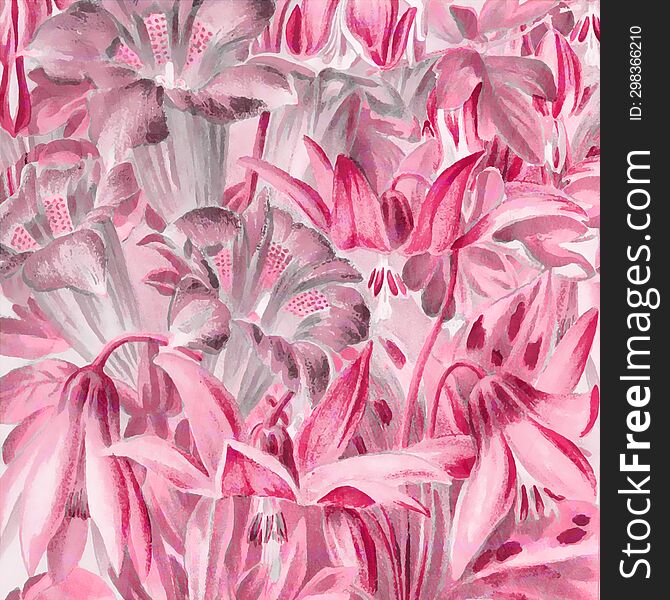 Pink-toned Square Floral Art, Digitally Created, With A Lovely Textured Background. Perfect For Adding A Touch Of Creativity To Yo