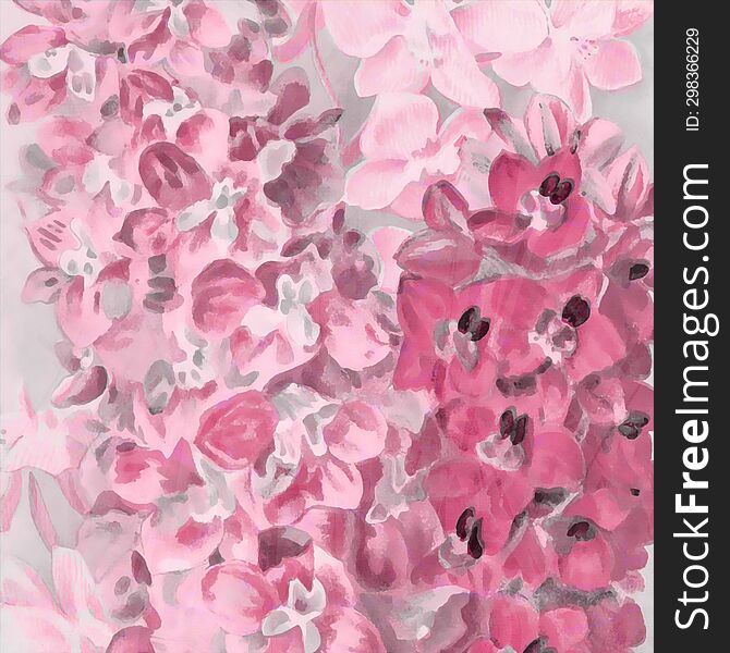 Pink-toned Square Floral Art, Digitally Created, With A Lovely Textured Background. Perfect For Adding A Touch Of Creativity To Yo