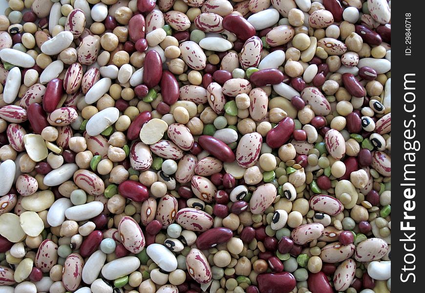 Mix of beans and dried legumes