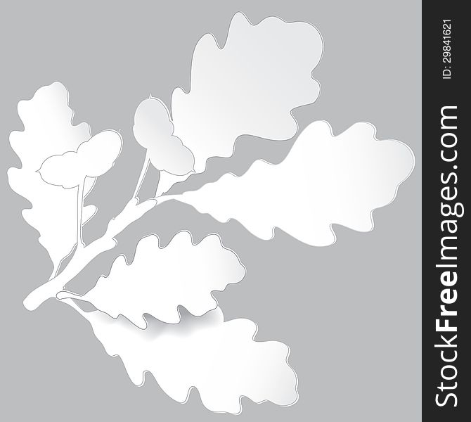 Seamless. The leaves and branches. Vector illustration.