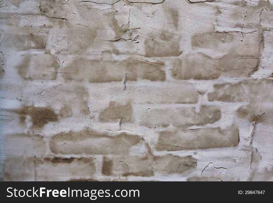 White and brown cement plaster wall background