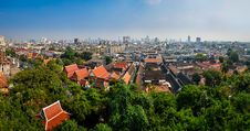 Panoramic Aerial View Of Bangkok From Golden Mount Temple Royalty Free Stock Photos Panoramic Aerial View Of Bangkok From Golden Mount Temple Royalty Free Stock Photos