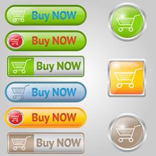 Shiny, Stylish Buy Buttons With Cart Royalty Free Stock Images Shiny, Stylish Buy Buttons With Cart Royalty Free Stock Images