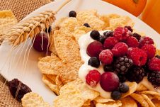Breakfast With Fresh Berries Stock Photos Breakfast With Fresh Berries Stock Photos