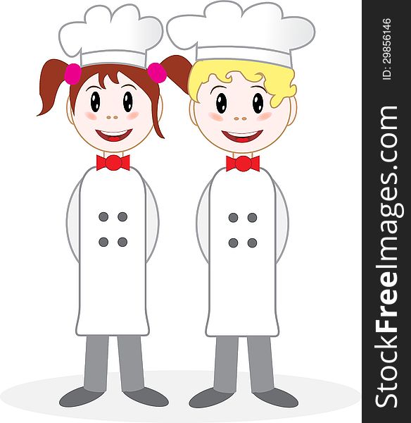 Stock Image - young chef, work, character. Stock Image - young chef, work, character