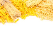Different Types Of Pasta On White Royalty Free Stock Image Different Types Of Pasta On White Royalty Free Stock Image
