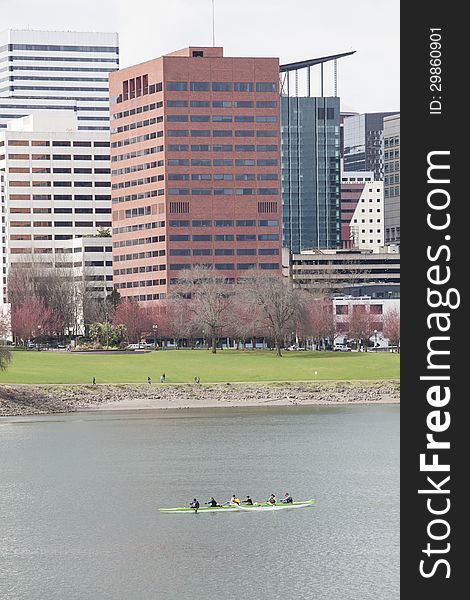 Willamette River with Downtown Portland in the Background