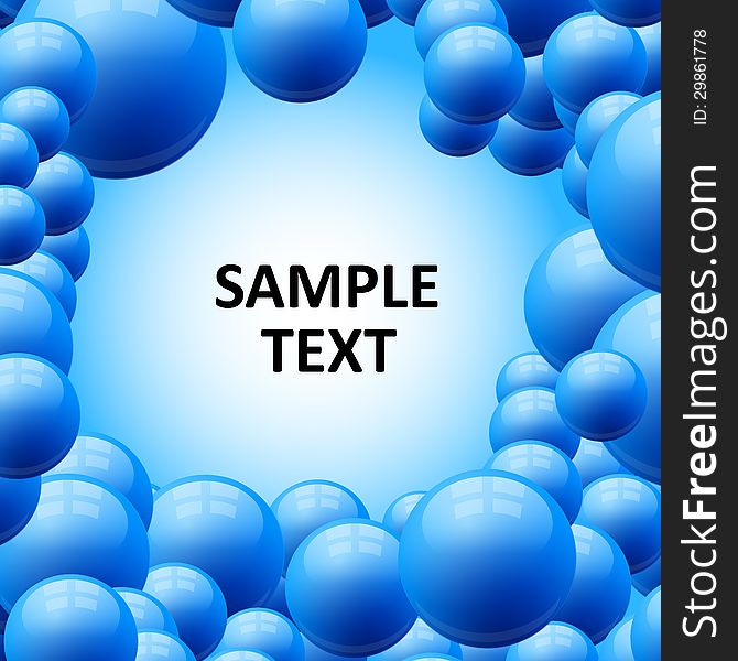 Blue Bubbles Abstract Vector Background