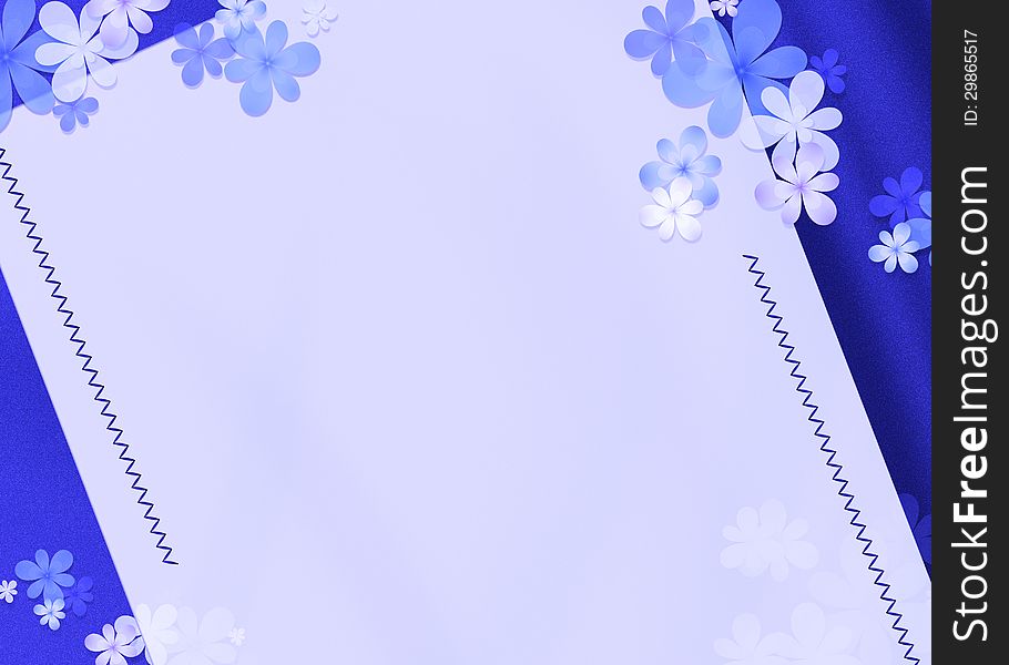 Background Blue  Flowers