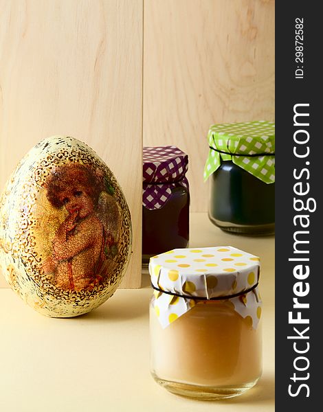 Easter treats and decorative egg