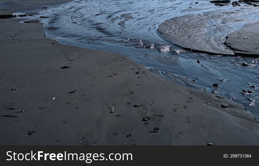 the beauty of water and sand