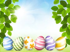 Card By Easter With Beautiful Eggs Royalty Free Stock Photo Card By Easter With Beautiful Eggs Royalty Free Stock Photo