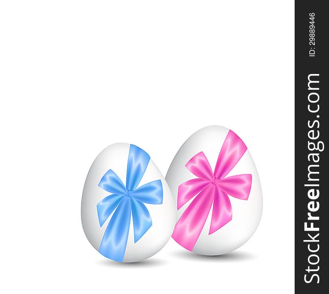 Vector illustration cards for Easter with eggs. Vector illustration cards for Easter with eggs