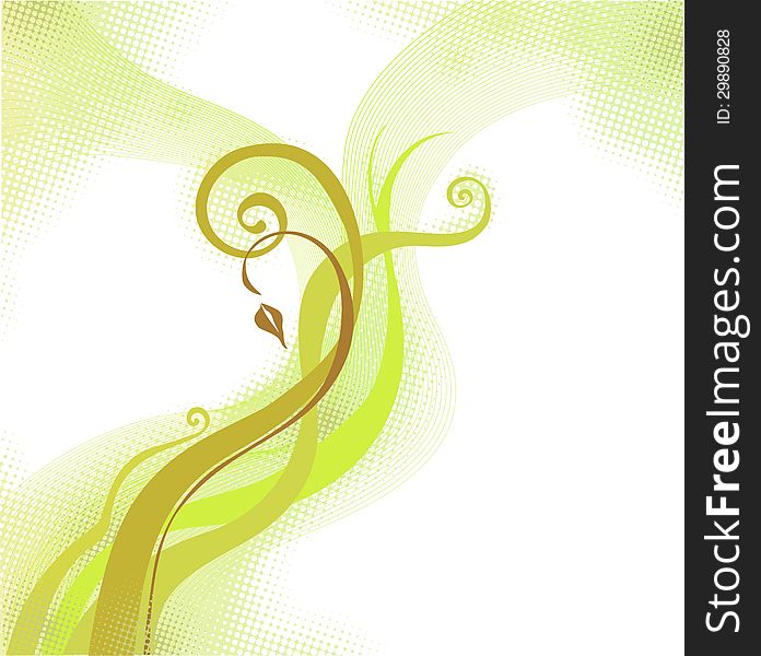 Spring themed background with swirl motifs. Spring themed background with swirl motifs